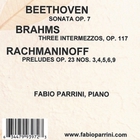 Fabio Parrini - Beethoven - Brahms - Rachmaninoff