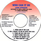 LANA SPRAGUE - Who Can It Be