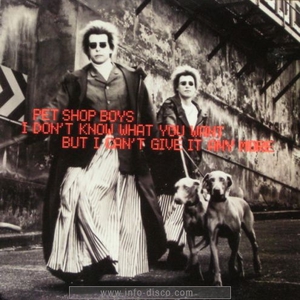 I Don't Know What You Want But I Can't Give It Any More (CDS)