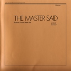 Roland Kovac New Set - The Master Said (Vinyl)