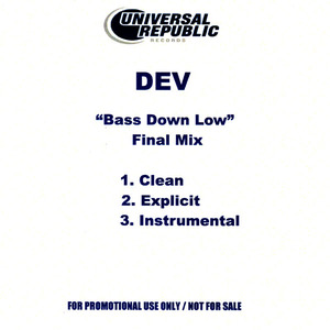 Bass Down Low (With The Cataracs) (MCD)
