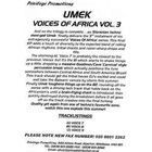 Umek - Voices Of Africa Vol. 3