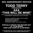Todd Terry - Presents Sax - This Will Be Mine