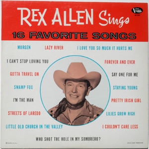 Rex Allen Sings 16 Favorite Songs (Vinyl)